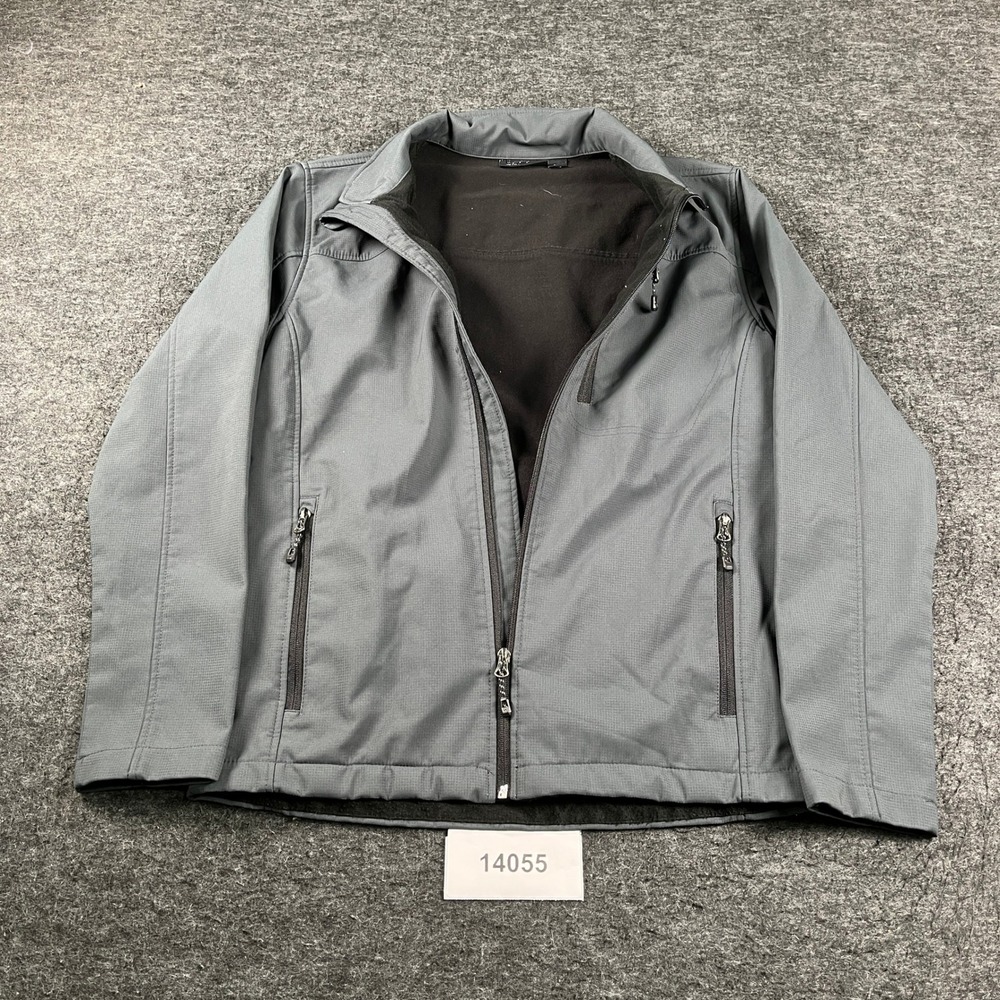 Swiss Tech Jacket Mens Small Gray Fleece Lined Pockets Thermal Soft Full Zip